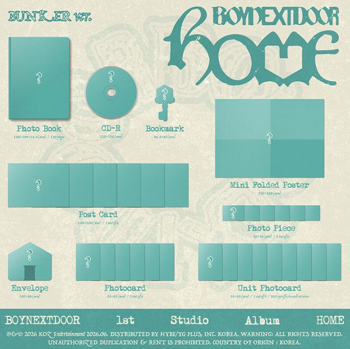 [предзаказ] BOYNEXTDOOR 1-й студийный альбом HOME Стандартная версия Набор