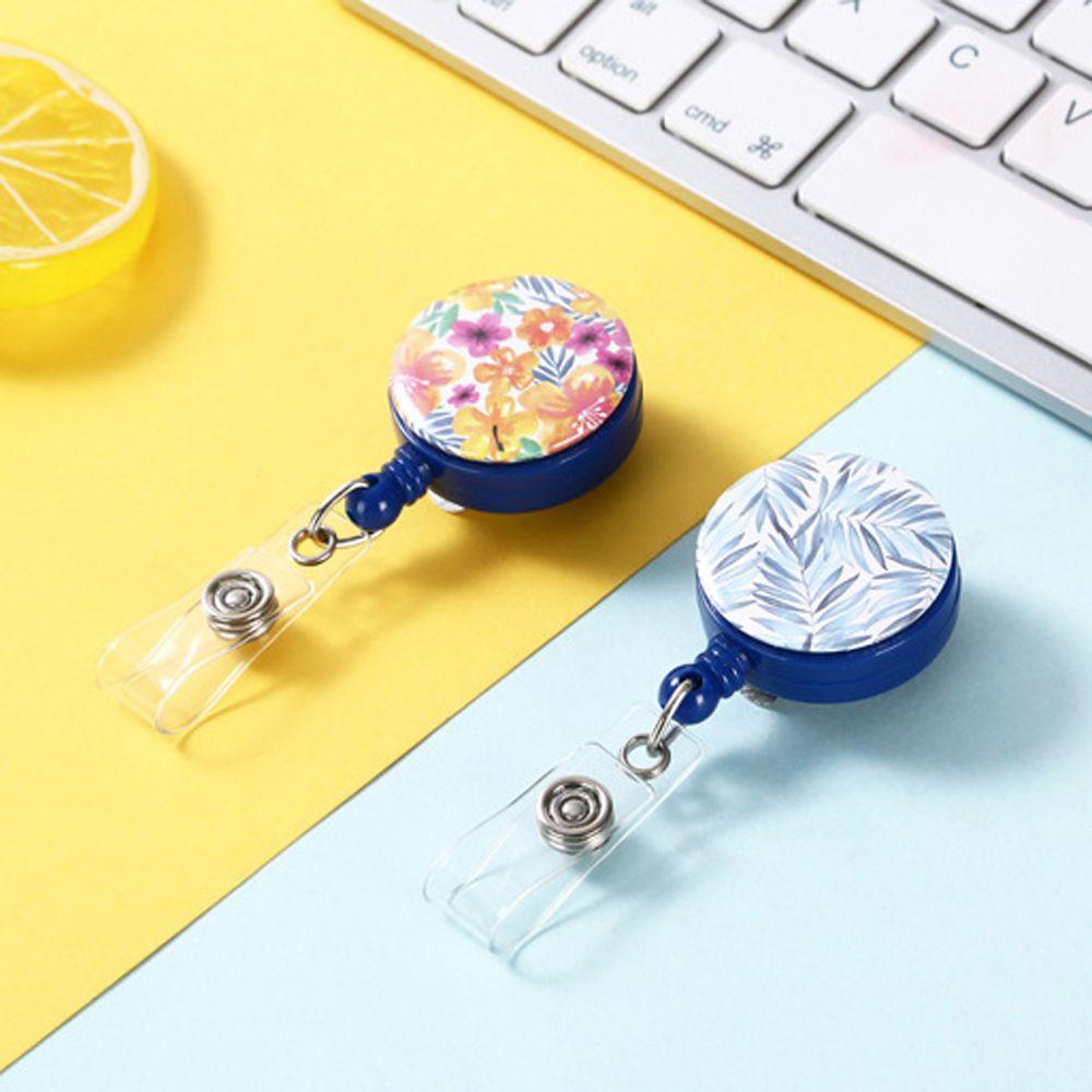 1 Piece Name Card Employee Name ID Card Work Card Clips Badge Reel Badge Holder Retractable Nursing