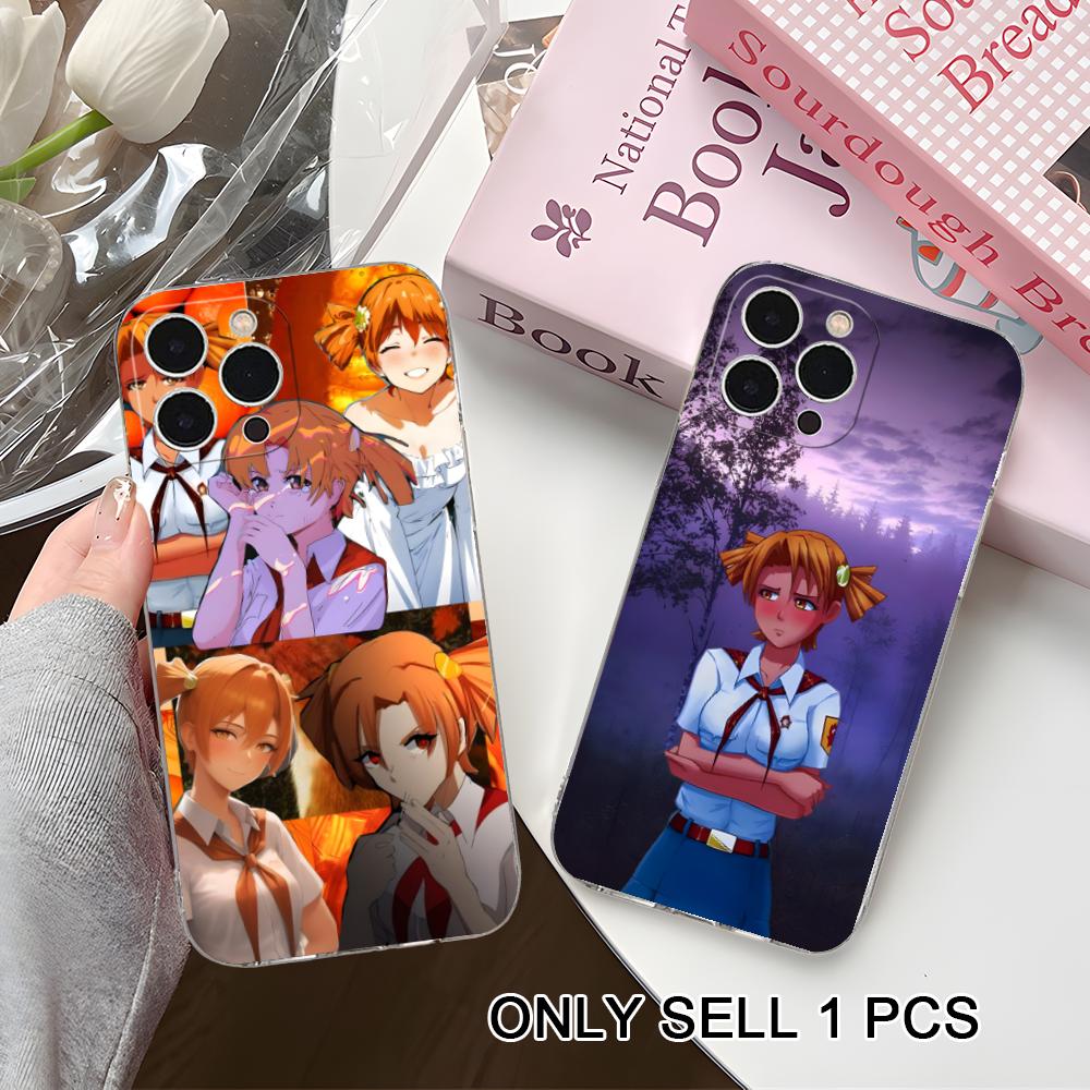 Вечное Лето Алиса Прозрачный ТПУ Чехол для Мобильного Телефона для iPhone 17 16 15 14 13 12 11 X XR XS Air Pro Max Plus Mini Цветной Чехол