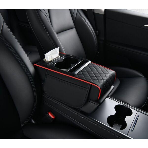 Многофункциональная накладка на подлокотник автомобиля, подушка для увеличения высоты, автомобильный центральный подлокотник, коробка для салфеток, сумка для хранения, подстаканник, интегрированный