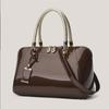 Shiny Bridal Bags: European & American All-Match Patent Leather Handbags - Textured Crossbody Shoulder Bags for Women