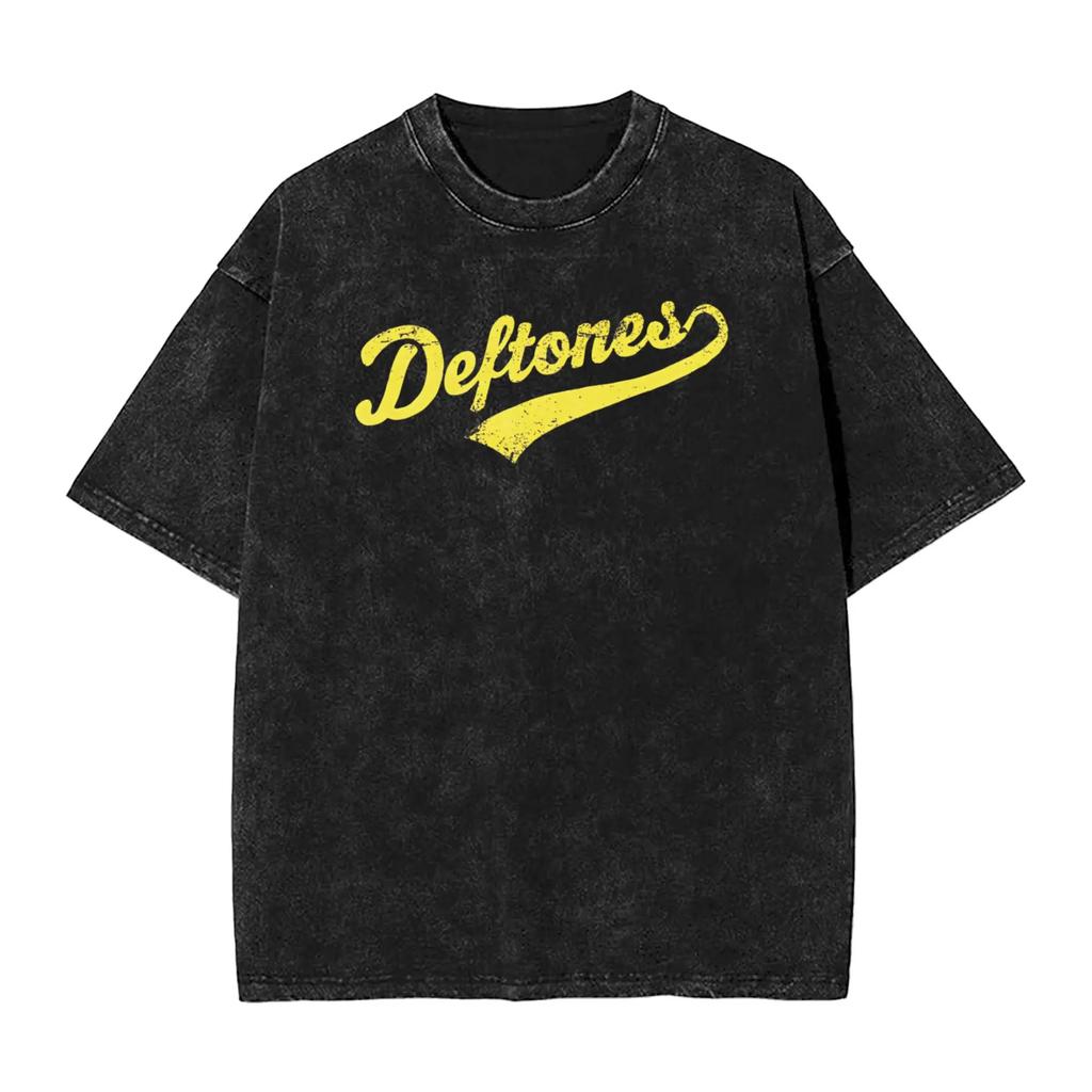 Новое поступление Мужская одежда Ohms Белый Пони Deftones Рок-группа Стиранная Футболка с коротким рукавом с круглым вырезом Y2k Мужская одежда Camisetas