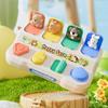 Quiet Travel Montessori Peekaboo Switch Button Box Baby Educational Toy No Noise Sensory Play for Kids 1-3 Years
