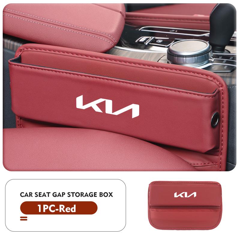 Leather Car Seat Gap Filler Storage Box Cup Holder Accessories For KIA K5 K2 Optima Soul Spectra Niro Cadenza Sephia Carens MP2