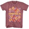 Мужская футболка Woodstock с цветами хиппи