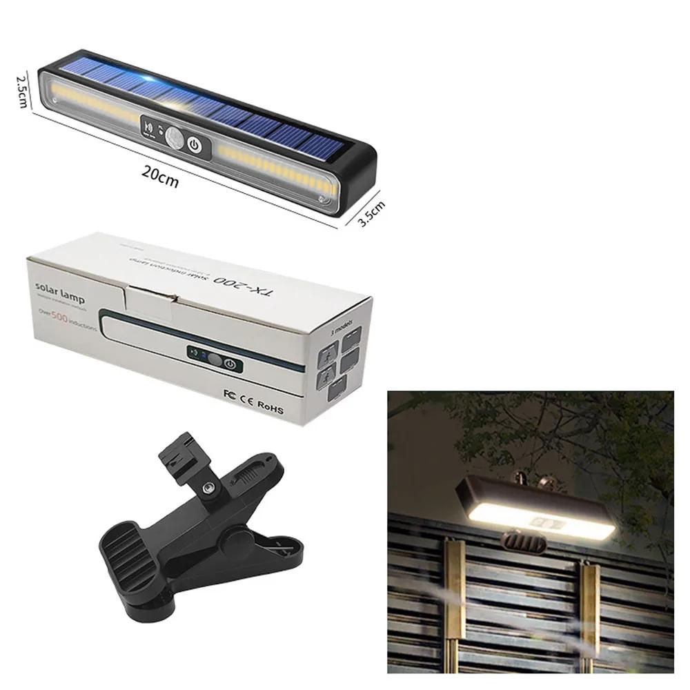 Solar Motion Light Outdoor Waterproof Clip-On Fence Light with 36 LED Lights Portable Solar Security Light for Fence Garage