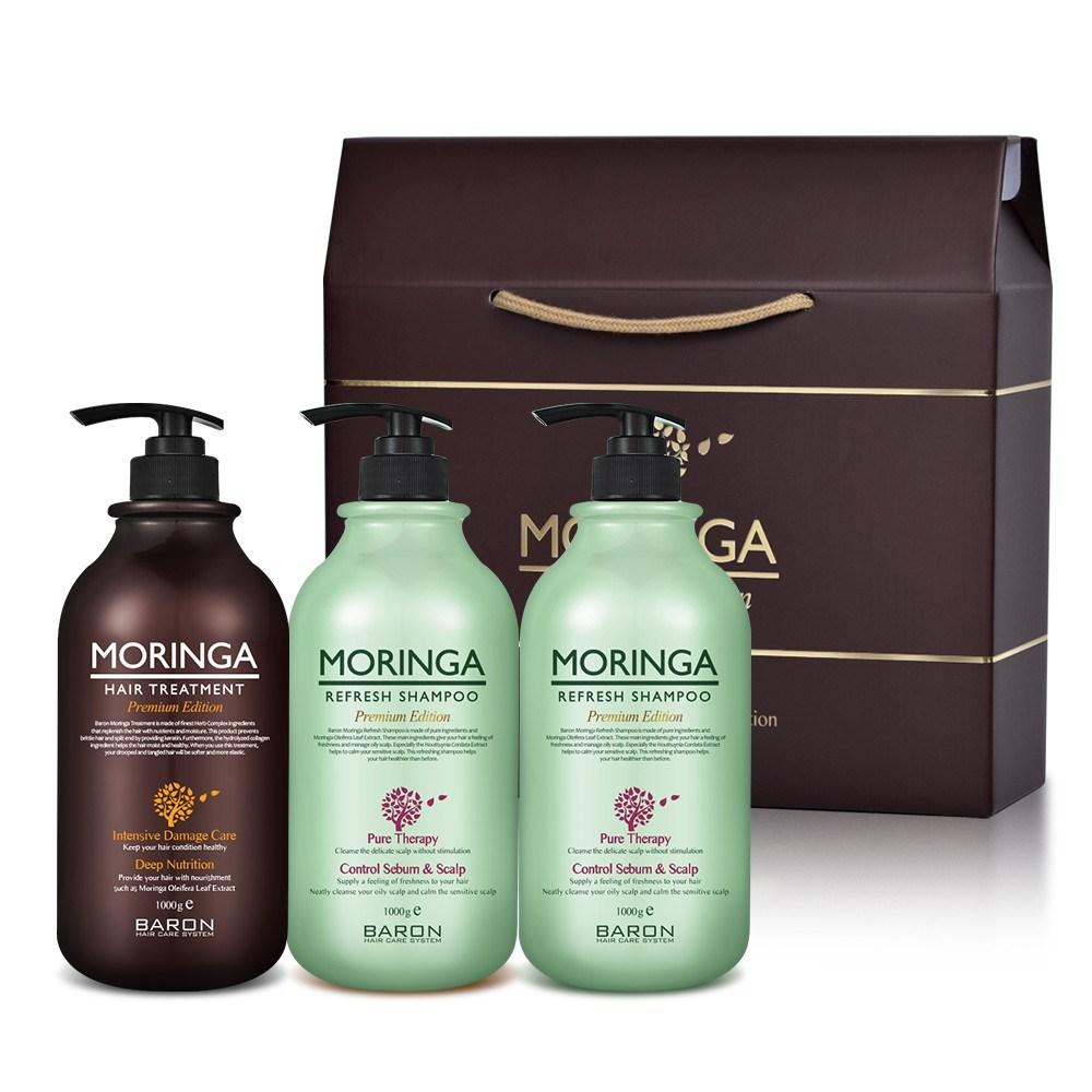 Подарочный набор Baron Premium Moringa Hair из 2 предметов E, 1 комплект