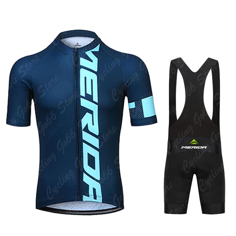Summer Merida Cycling Jersey Set MTB Bicycle Cycling Clothing Mountain Bike Wear Clothes Maillot Ropa Ciclismo Triathlon