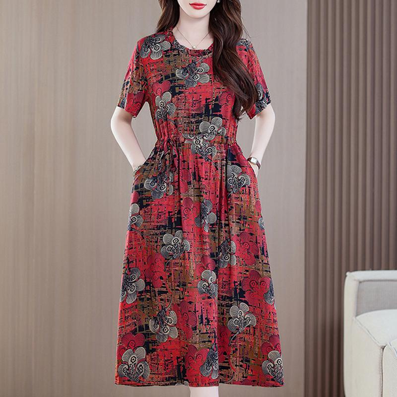 Элегантное летнее платье для женщин 2025 года, облегающее платье с коротким рукавом, повседневные платья больших размеров, винтажная одежда