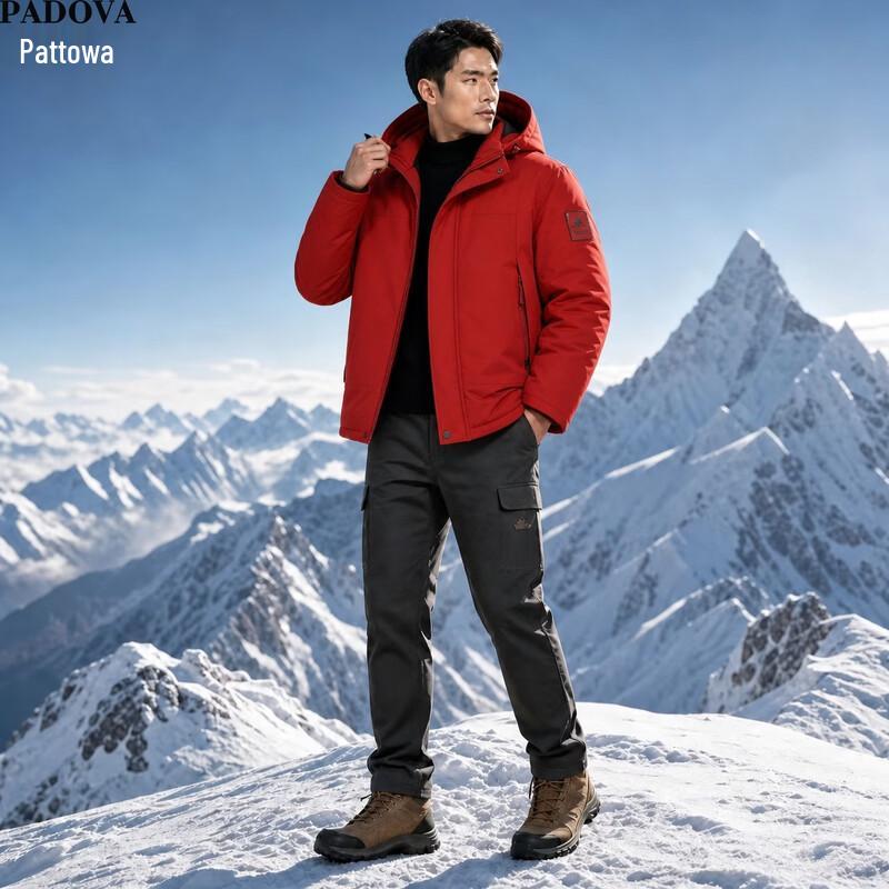 Patowa Men's Casual Hooded Fall/Winter Fleece Jacket