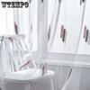 WTEMPO 2 шт. вышитые оконные шторы с скандинавской отделкой, эркерные перегородки для спален, гостиных, защита от комаров, простые современные марлевые шторы