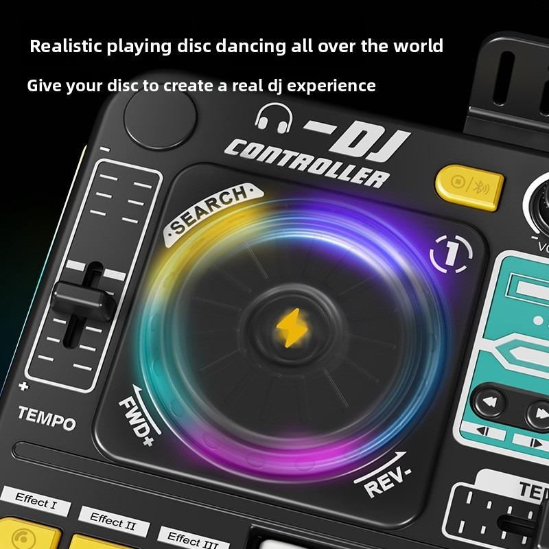 Детский музыкальный DJ-микшер с микрофоном, электронная клавиатура, Bluetooth DJ-пульт-вертушка, младший музыкальный инструмент, развивающая игрушка