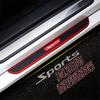 4 шт. Универсальные резиновые накладки на пороги дверей автомобиля под цвет углеродного волокна, защитные панели, накладки на пороги, защита углов бампера в спортивном стиле