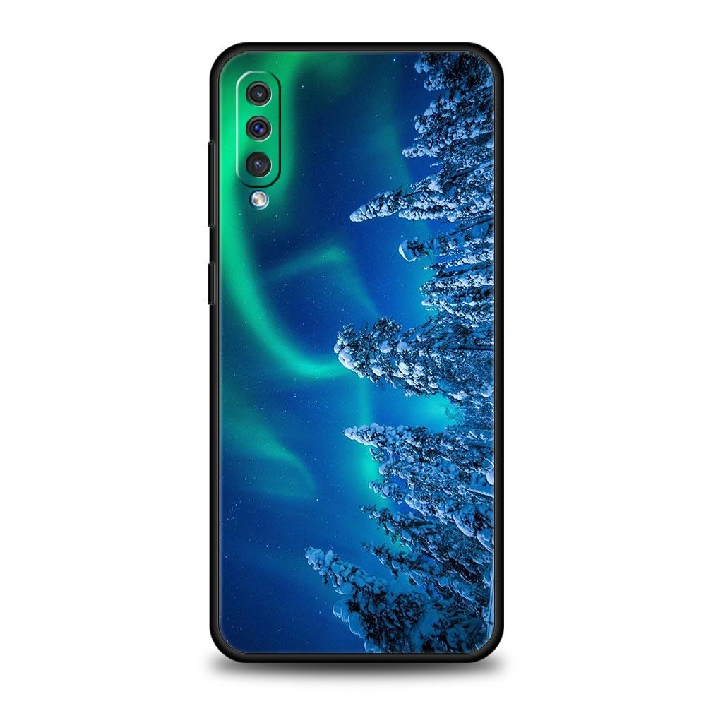 Зимний чехол для телефона с изображением природы и снега для путешествий для Samsung A12 A32 A50 A70 A20E A20S A10 A10S A22 A30 A40 A42 A52 5G A02S A04s