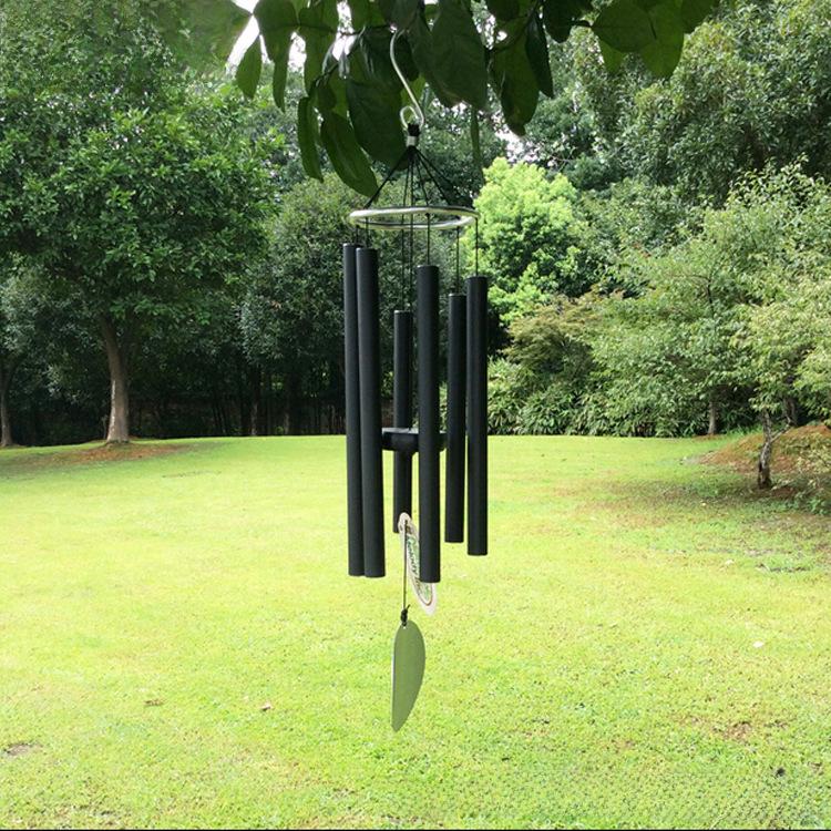 28-дюймовая матово-черная металлическая подвеска Wind Chime — подарок на день святого Валентина/день рождения для девочек