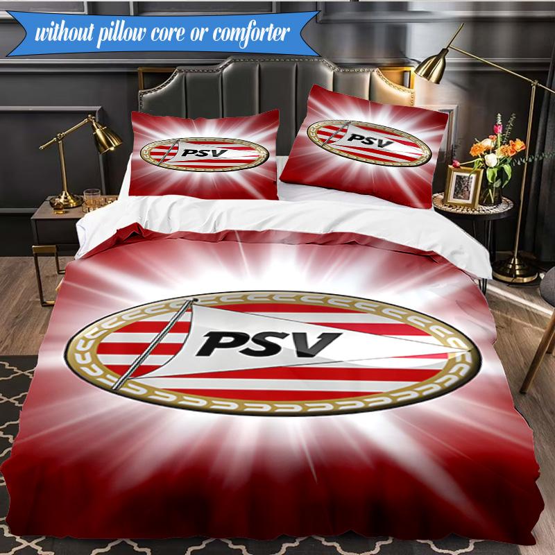 Psv Eindhoven Crest 3pcs Bedding,Including 1pc Duvet Cover And 2pcs Pillowcases Perfect for Christmas,Ideal for Bedroom, Dormitory