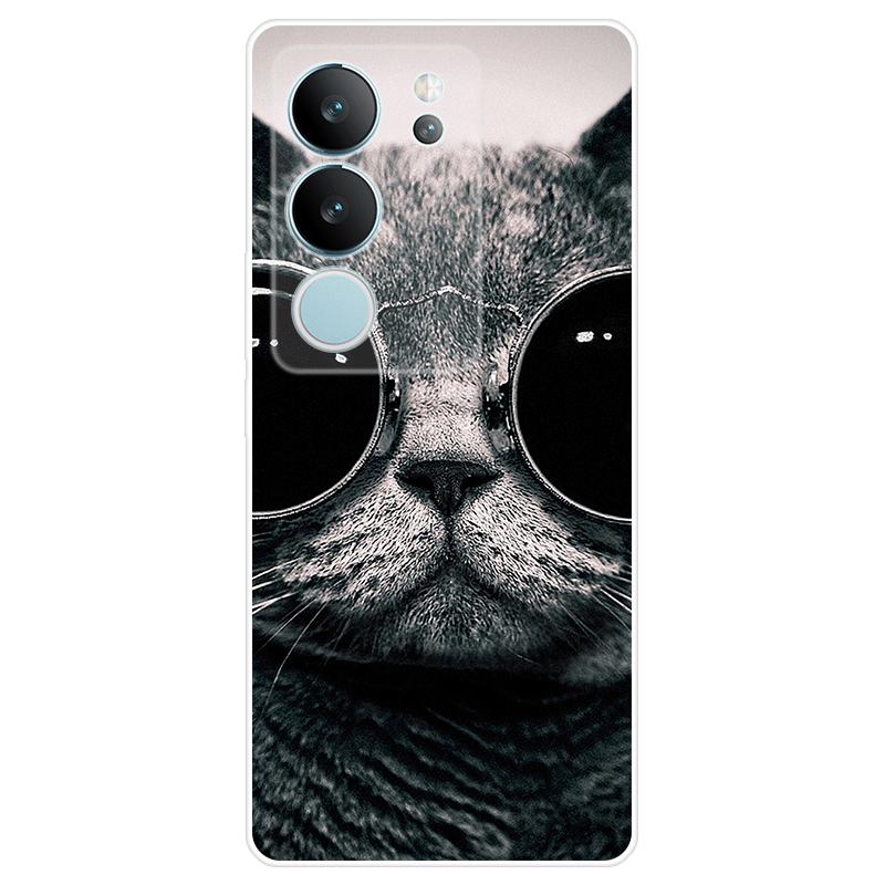 Для Vivo V29 Корпус Окрашенная задняя крышка из ТПУ Vivo V29 Мягкий силиконовый чехол