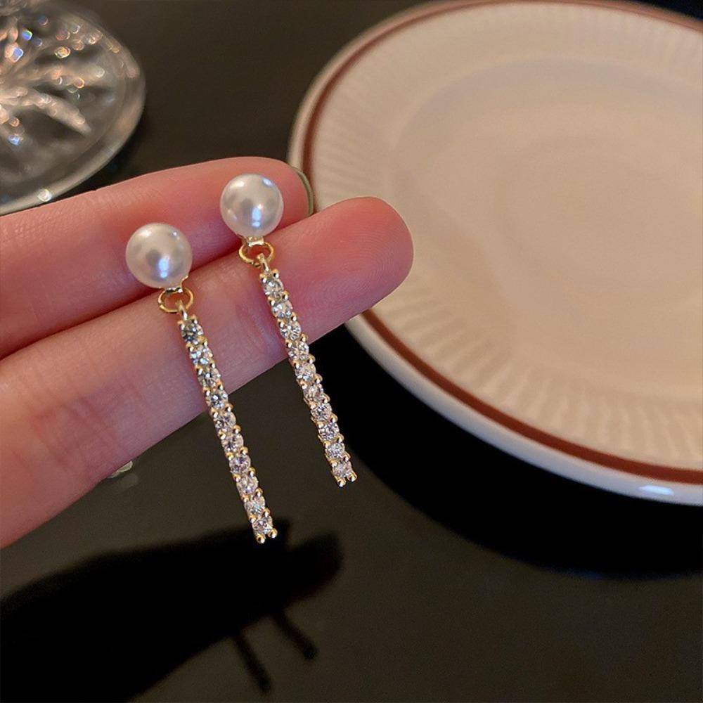Французские ретро темпераментные жемчужные серьги легкая роскошь высококлассные серьги-пусеты нишевая атмосфера универсальные серьги