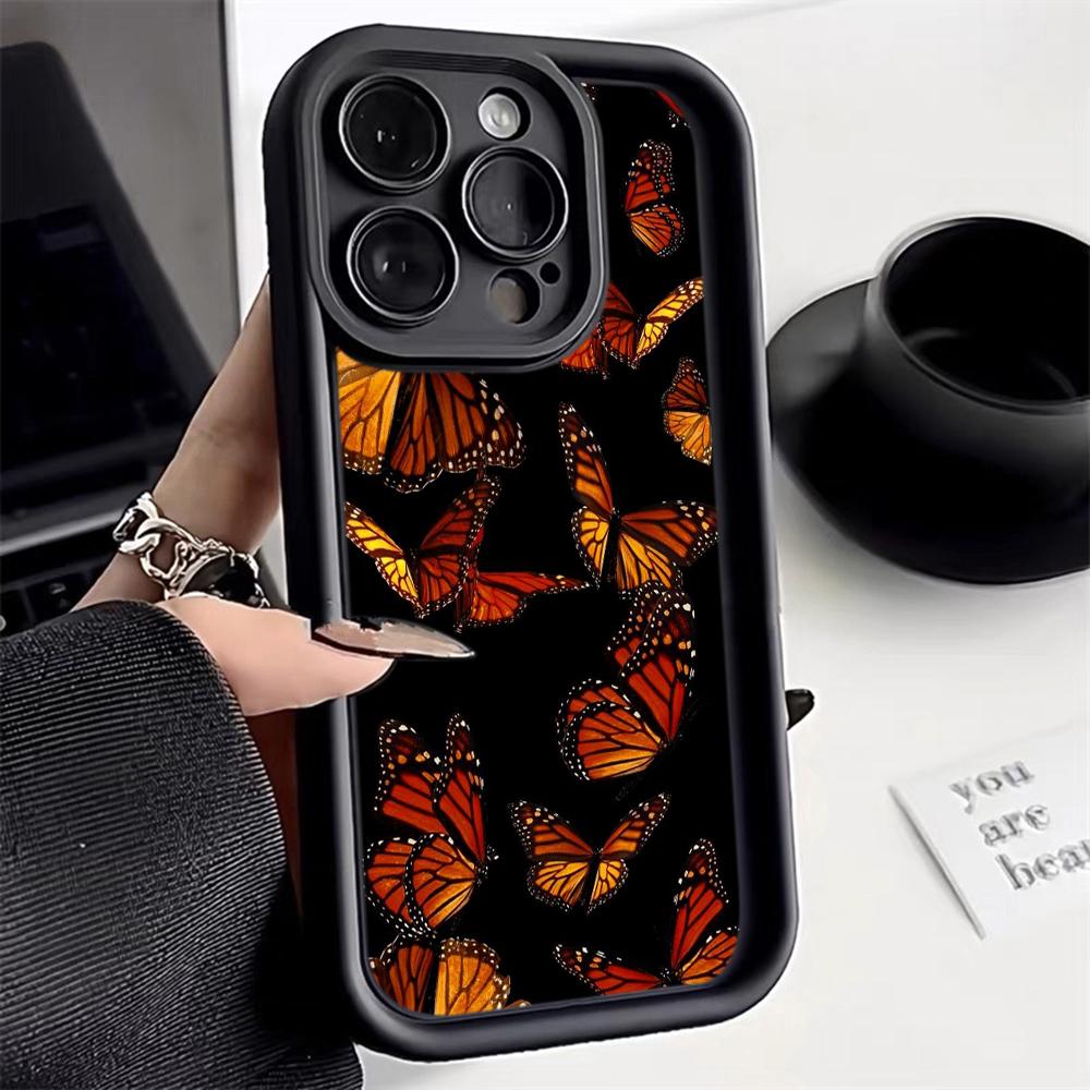 LZ4 Butterfly art design силиконовый чехол для телефона iPhone 11 13 14 15 16 Pro Max 7 8 16 Plus 12 mini XS Max XR противоударный задний чехол
