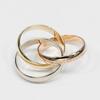 CARTIER Trinity Ring 0.1" band K18 Gold (YGxPGxWG) #5.1(US Size) 7.24g Women Used