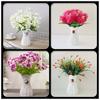 1Pcs Basket Artificial Rattan Vase Desk Decor Plant Tray  for Home Office Decoration