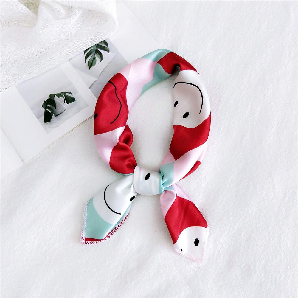 50 шелковых квадратных платков: Универсальные весенне-летние шейные платки для женщин - корейский стиль