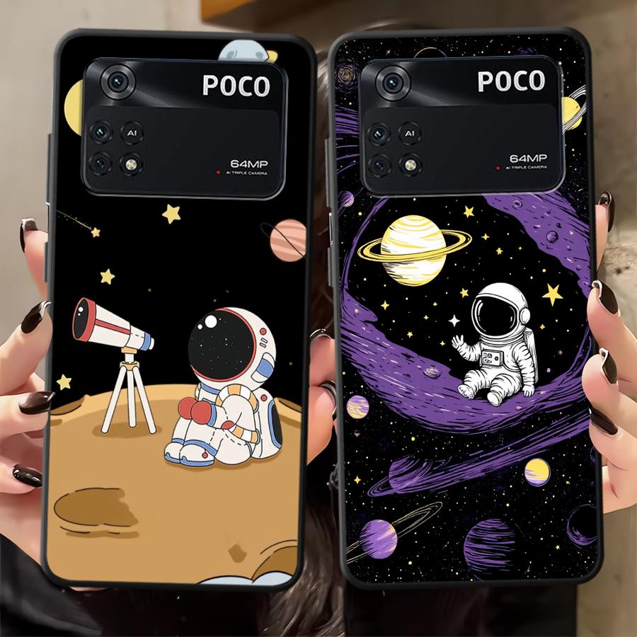 Чехол для Xiaomi Poco F8 C50 C61 M5 C75 F3 M3 M4 M7 F1 C71 X3 X4 X5 X7 Pro Funda Чехол для телефона Мультяшный Астронавт