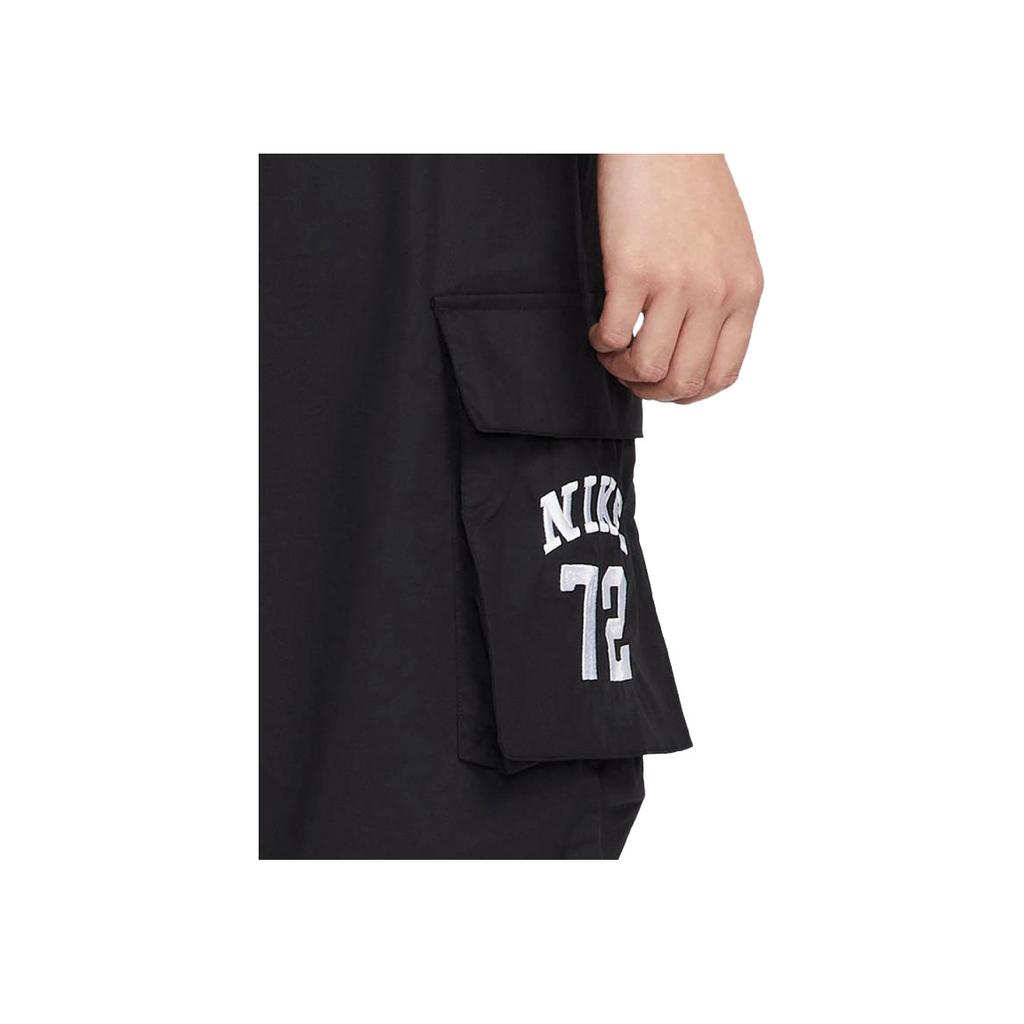 Nike Спортивная одежда Логотип Многокарманные Завязки Удобные Универсальные Повседневные брюки Женские брюки Черные IF0392010