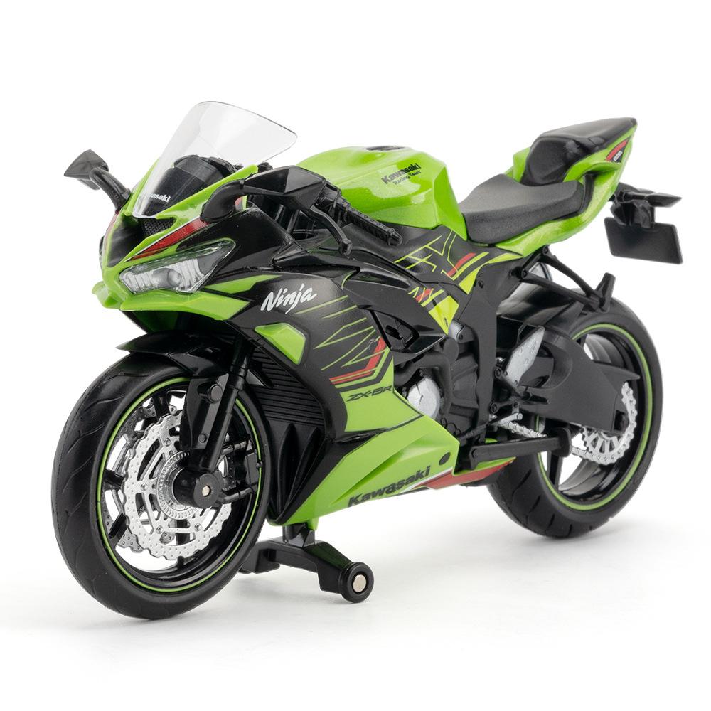 MotoGP Ninja ZX-6R Гоночный мотоцикл Симуляция Изысканный литой и игрушечный автомобиль RMZ city 1:Модель коллекции 12 сплавов