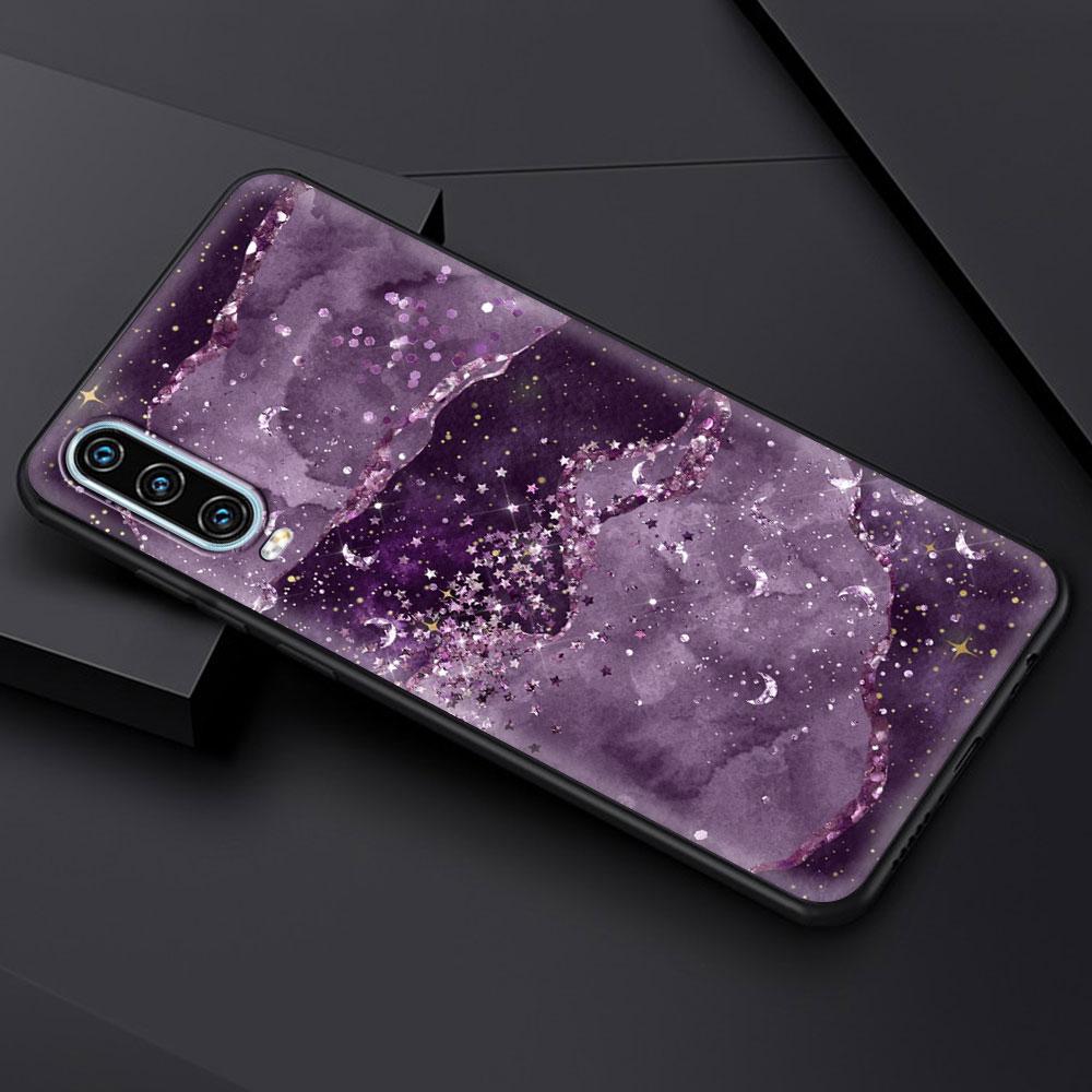 Чехол для телефона Rainbow Glitter Agate Marble для Huawei P30 Lite P50 Pro P20 P40 Lite EP Smart Z 2021 Y6 Y7 Y9 2019 Y6p Y9s