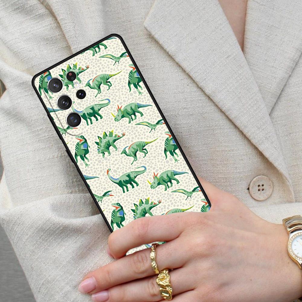Dinosaur Pattern SOFT Cell Phone Case for Samsung Galaxy S26 Ultra S25 S24 S23 S22 S21 S20 Note10 Cover