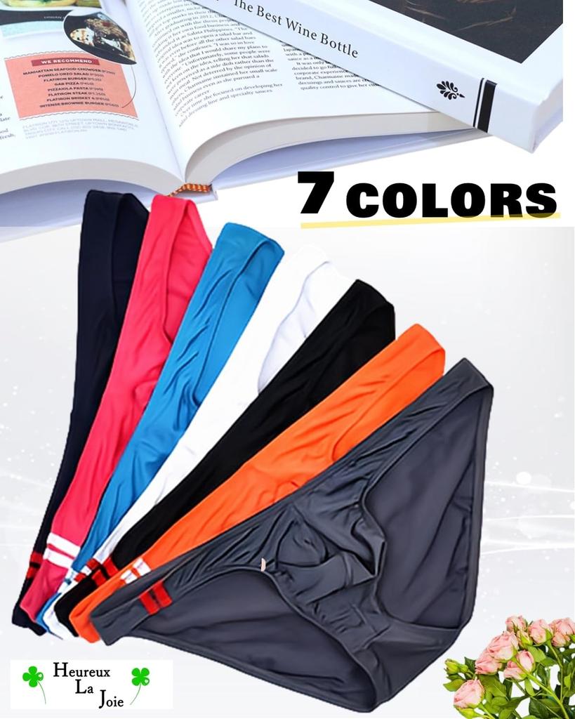 Heureux La Joie Bikini Calabri Micro Mesh Sports Underwear Men's High-Leg Pants, (JP, Alphabet, XL, BLACK)