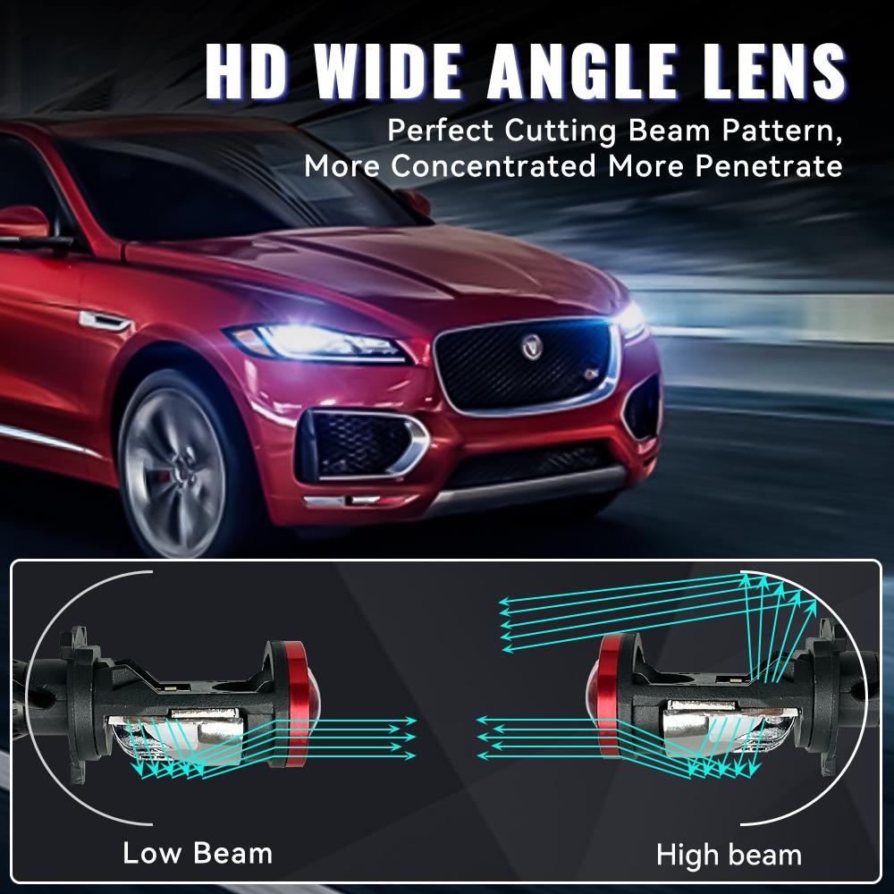 Y7 H4 LED Bi Canbus Мини Линза 6500K Дальний Ближний Свет Супер Яркий 8580 CSP Автомобильные Лампы HD Проекторная Линза 12V 24V