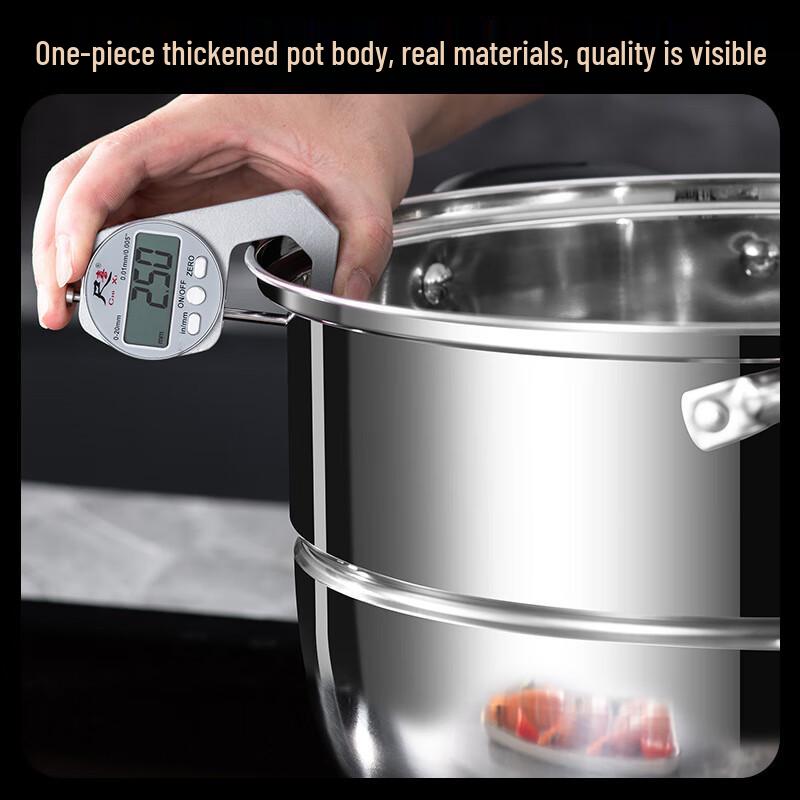 Кастрюля-пароварка Wutuo из нержавеющей стали 304 с двойной решеткой