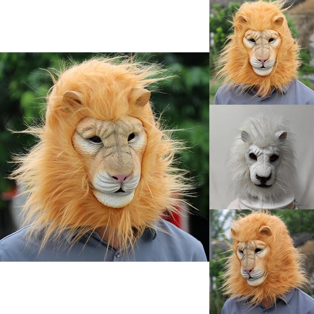 Lion Head Mask Made Of Latex With Mechanical Craftsmanship For Costume Parties And Events