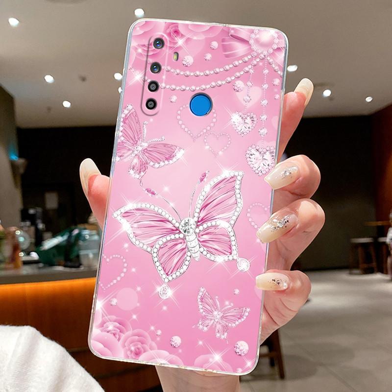 Case For Realme 5 5i 5s 5 Pro Capa Flower Butterfly Bow Phone Cases Realme5 5Pro 5i 5S Soft Silicone Transparent TPU Jelly Cover