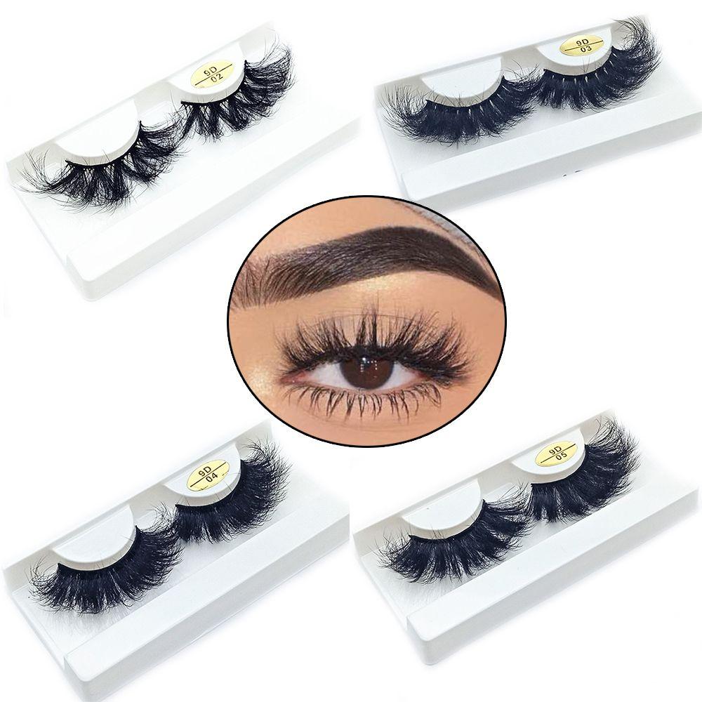 Fluffy Handmade Craft False Eyelashes Wispy Fluffy Eye Lashes 9D Faux Mink Eyelashes Extension