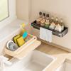 Органайзер для кухонной раковины Стойка для сушки Полка с самоотводом Держатель для губки Держатель для тряпки Хранение крана Сушилка для мыла Кухонные аксессуары