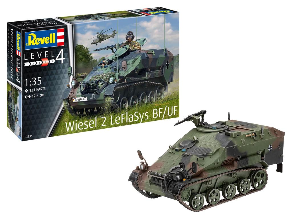 Revell 1/35 Scale German Army Wiesel II LeFlaSys BF/UF Plastic Model Kit 03336, Molded In Color
