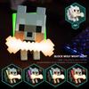 MC Game Милый Волк Собака Ночник RGB Официально Лицензированный Декор И Настольная Лампа Для Игровой Комнаты Или Детской И Спальни