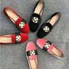 Women 'S Shoes Flat Shoes Retro Pearl Slip On Loafer Shoes Little Bee Shallow Mouth Lefu Shoes