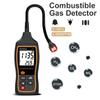 Combustible Gas Leak Detector Analyzer Methane Flammable 9999PPM 100% LEL Combustible Natural Tester LCD Sound and Light Alarm