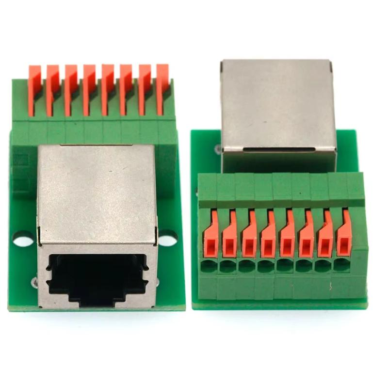 1 шт. RJ45 Сетевой Порт Клеммная Колодка Без Пайки Плата Адаптера Данных Разъем «мама» Установочная Направляющая Рейка Коннекторы