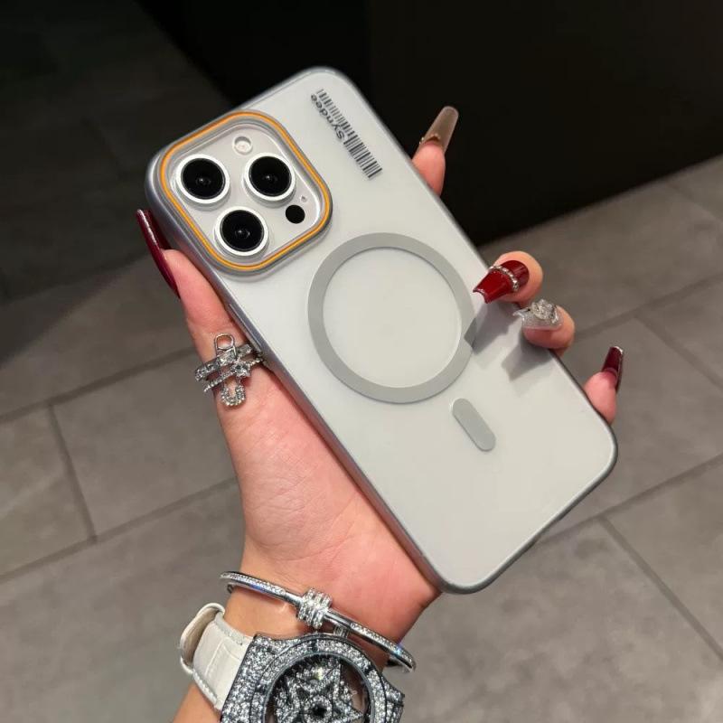 Чехол для мобильного телефона iPhone16Promax из мягкой песочной кожи, матовый полупрозрачный, подходит для Apple 15, магнитная присоска, 14, простой чехол для ПК