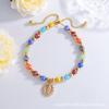 Colorful Crystal Bead Pendant Bracelet, Trendy European and American Fashion