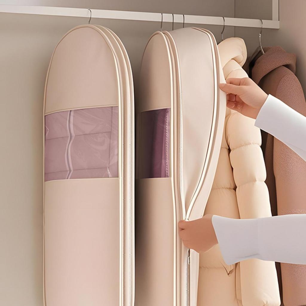 Подвешивание, Сжатый, Пылезащитный, Одежда, Пуховик, Мешок для хранения, Пылесборник, Гардероб, Сезонная смена, Прозрачный