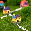 4 шт. Миниатюрный домик Фея Сад Смола Домик Бонсай Ремесло Микро Ландшафт DIY Садовое Украшение Деревенский Декор