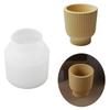 Tea Cup Shaped Silicone Mold Jar Silicone Mold Non Stick Easy To Demold for Making Jar Pot Plasters DIY Resin Casting