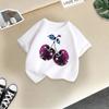 Children's Casual Short-sleeved T-shirt - Summer Girl's Cute Cherry T-shirt