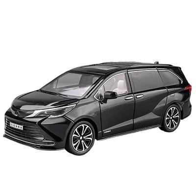 НОВЫЙ 1/24 Toyota Sienna MPV Модель автомобиля из сплава Со звуком и светом Оттяжный механизм Детская игрушка Коллекционные предметы Подарок на день рождения